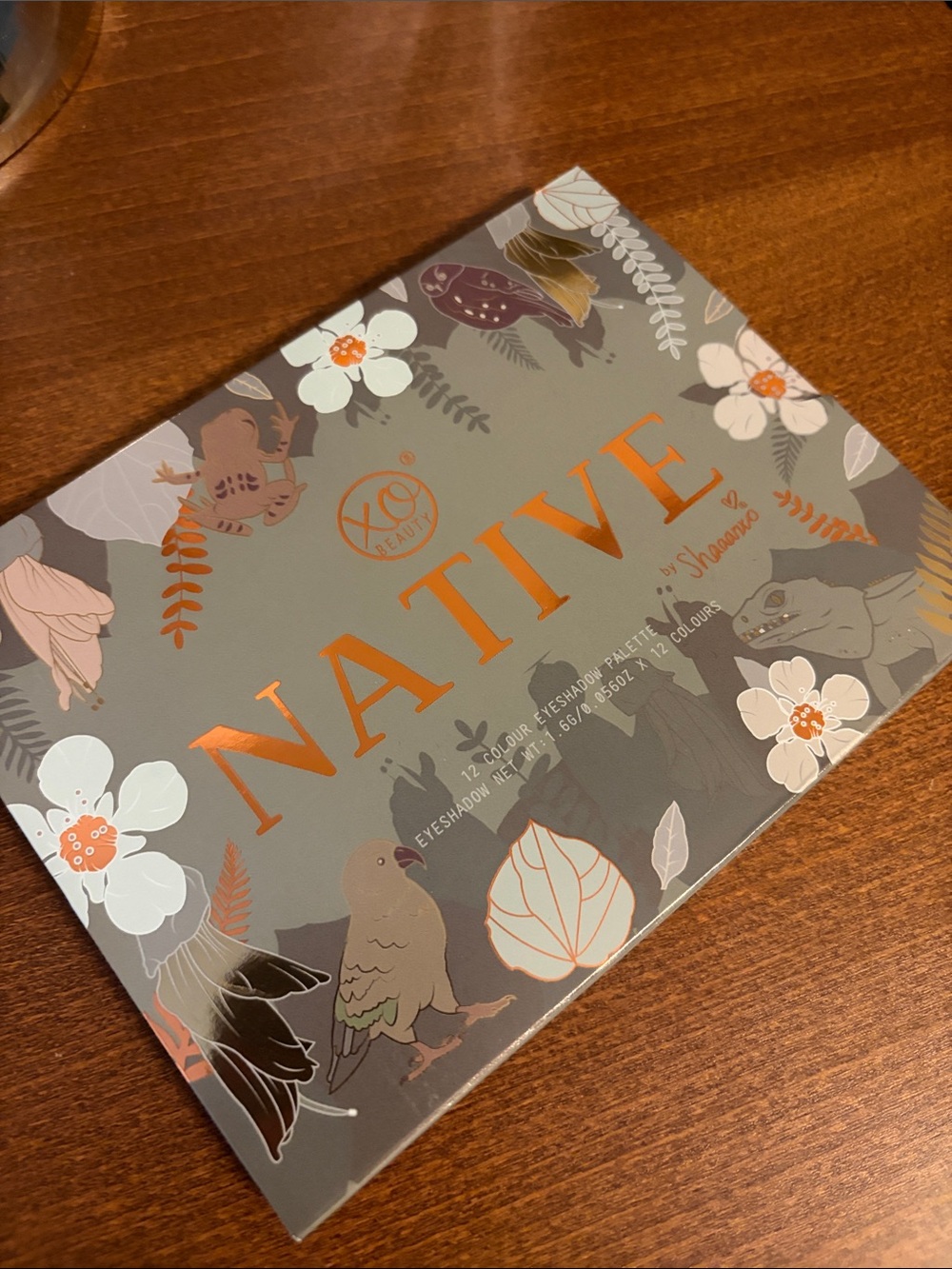 Native Eyeshadow Palette - Gray & Copper Floral Packaging